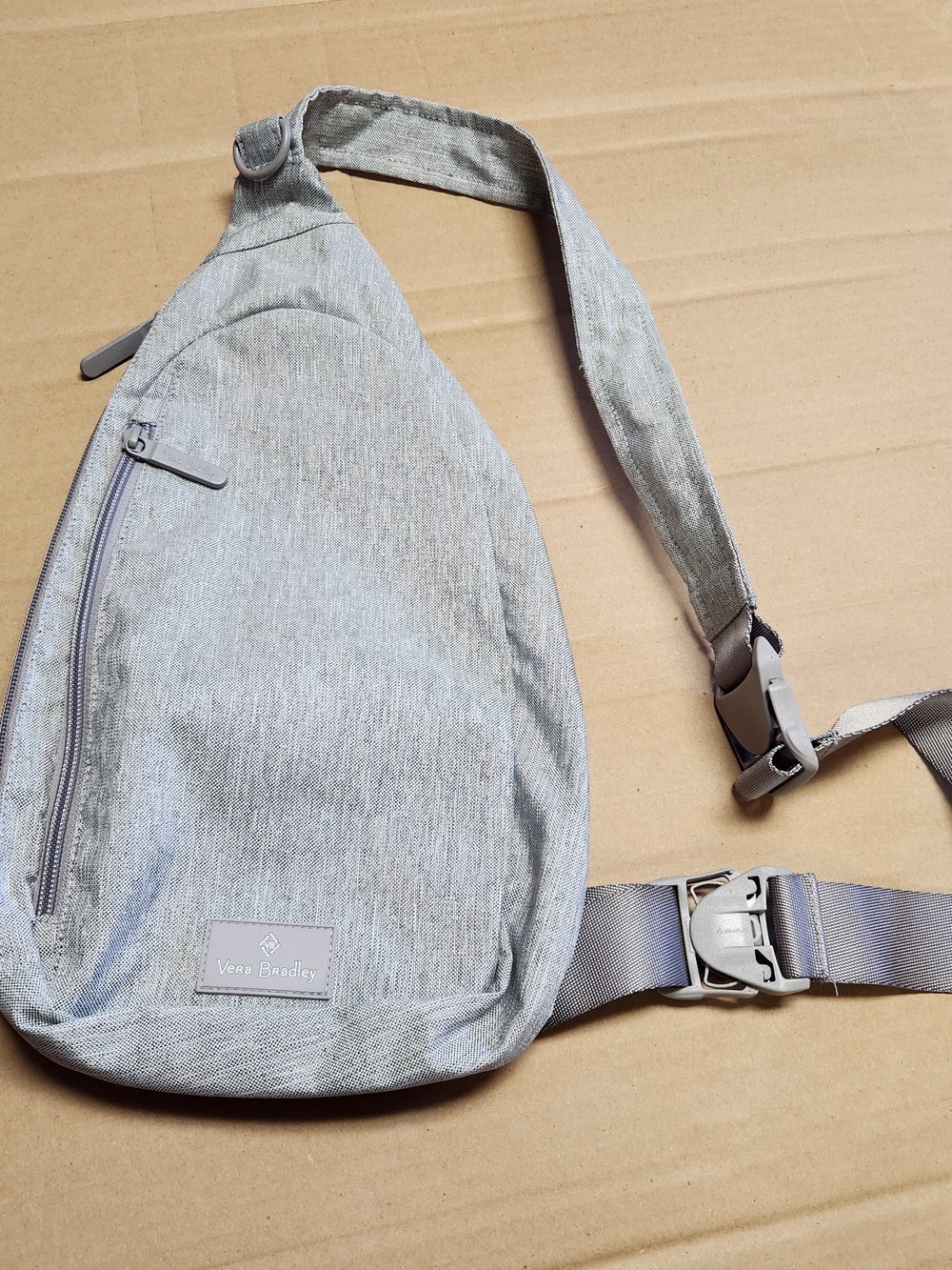 Vera Bradley Heathered Light Gray Sling Bag